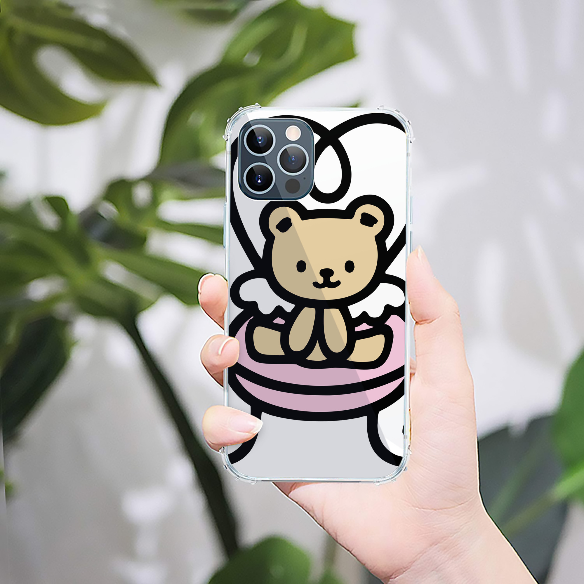 （画像用） Hello Kitty ハローキティ 【iPhone 12シリーズ対応】透明スマホケース（クリアソフトケース）